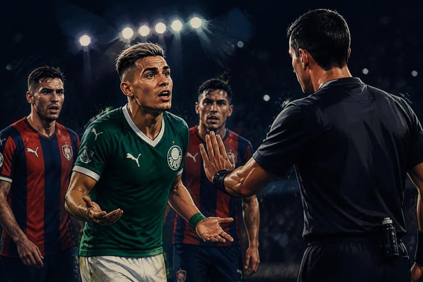Andreas Pereira é expulso em Palmeiras x Cerro Porteño