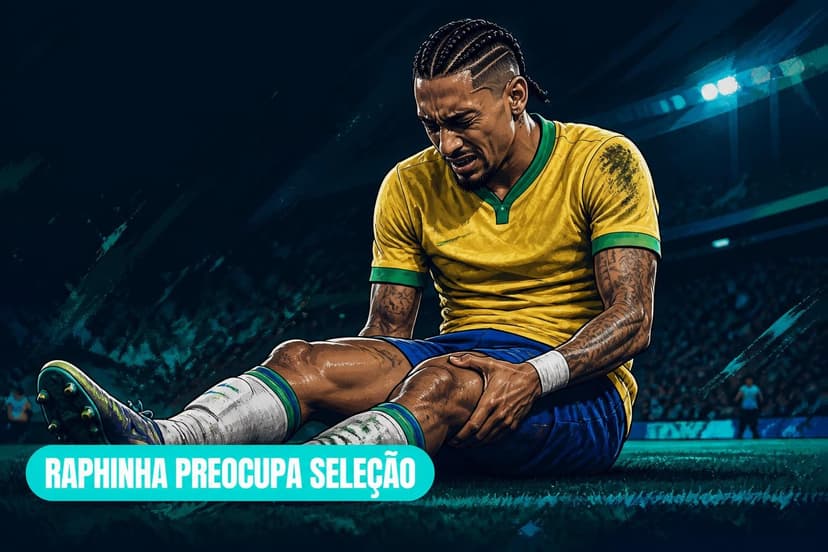Raphinha sofre lesão e preocupa Seleção Brasileira na Copa