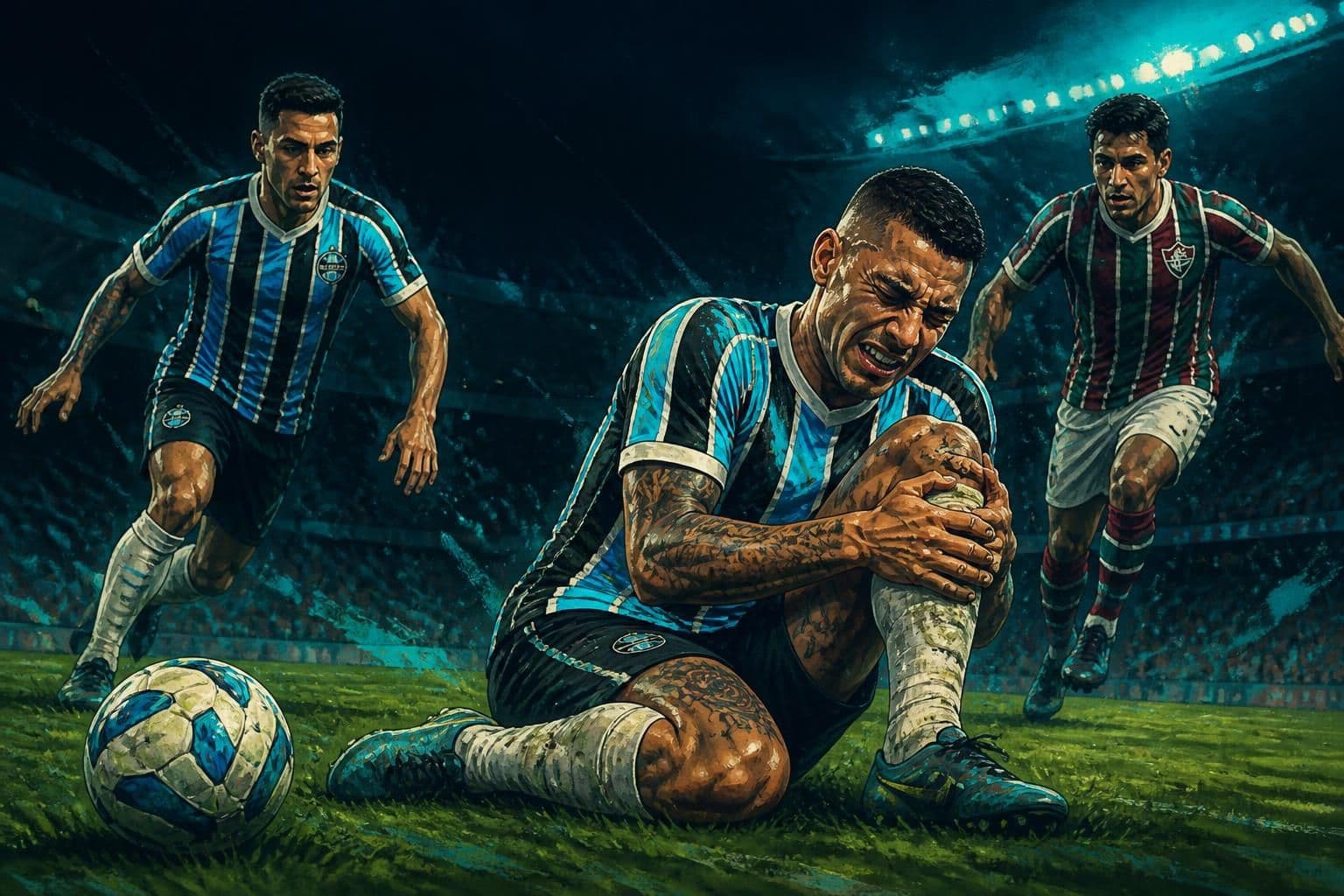 Guilherme Arana sofre lesão no joelho em Grêmio x Fluminense