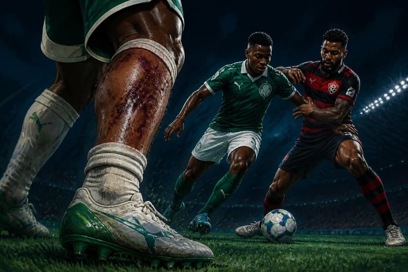 Palmeiras divulga foto de lesão de Jhon Arias
