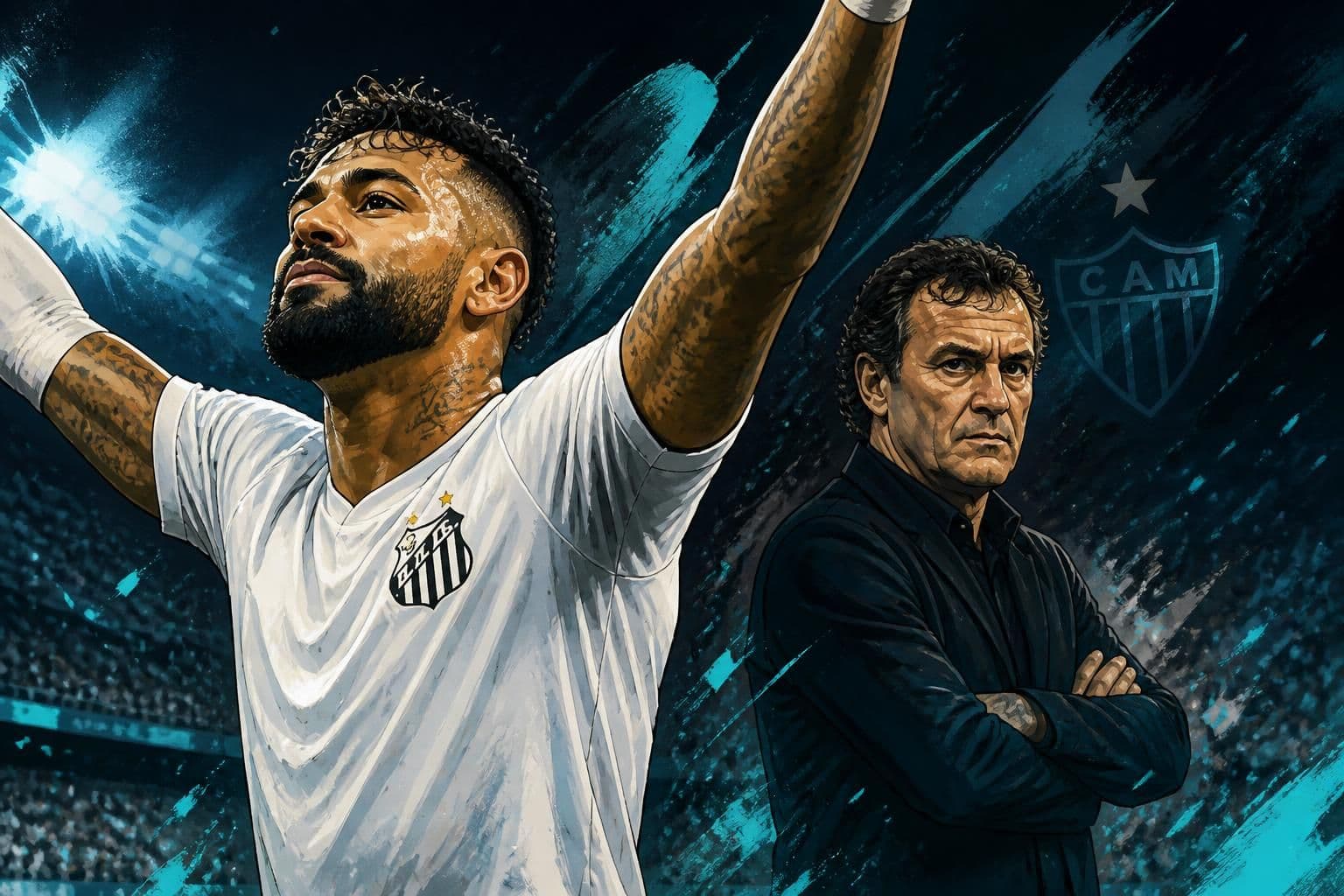 Gabigol acalma Cuca com atuações decisivas no Santos