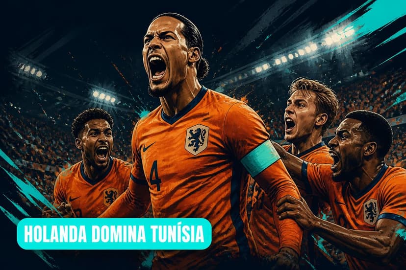 Holanda vence Tunísia e lidera Grupo F na Copa