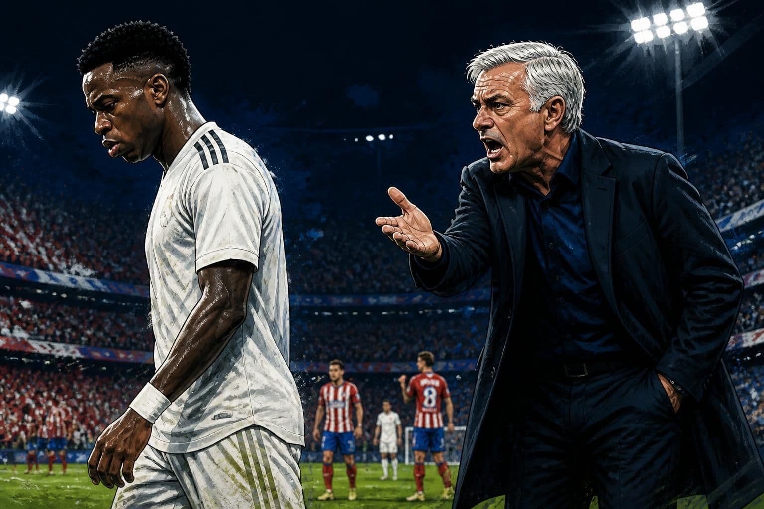 Mourinho cobra Vini Jr. após erro no clássico