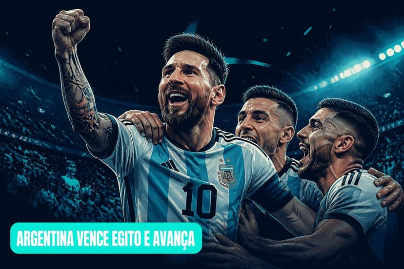 Argentina vence Egito e avança para as quartas de final da Copa do Mundo