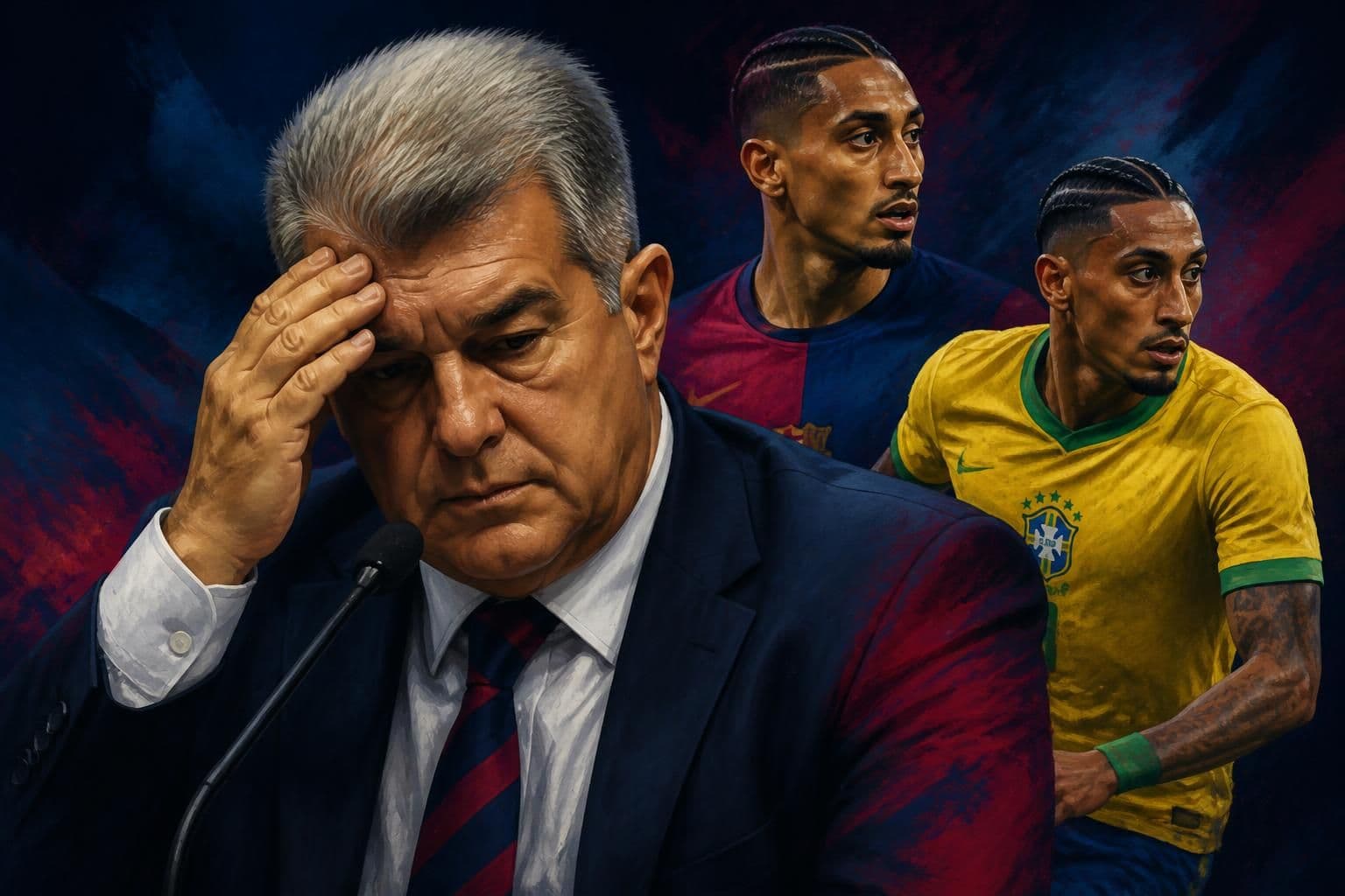 Laporta critica Data Fifa após lesão de Raphinha