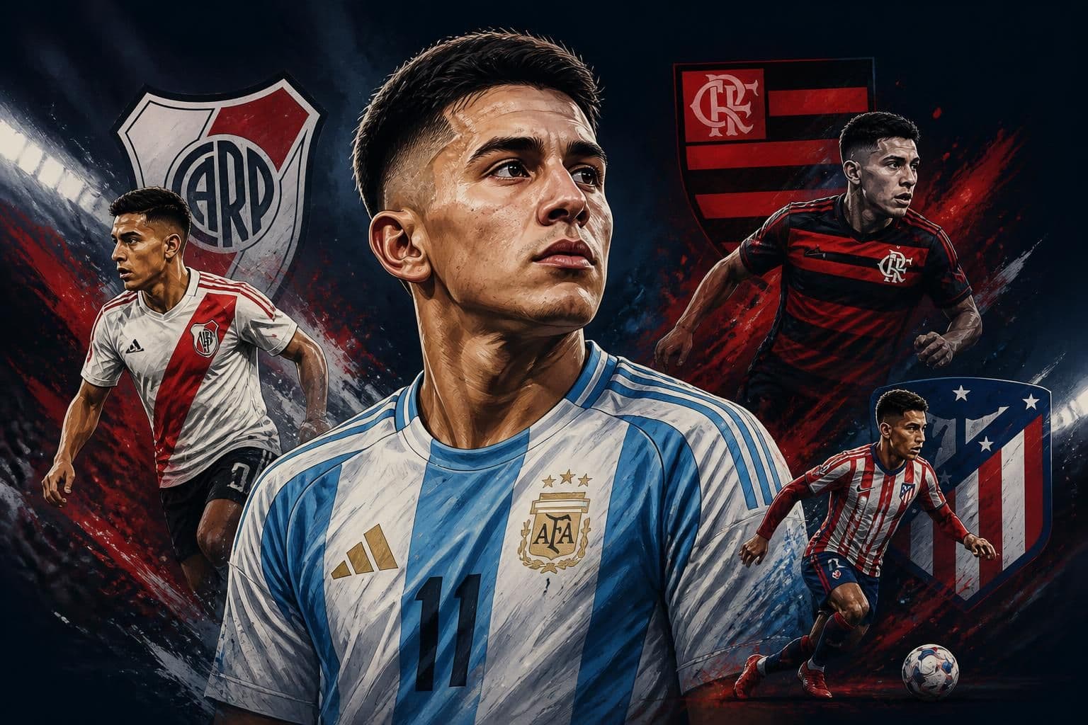 River Plate avança por Thiago Almada e vence Flamengo