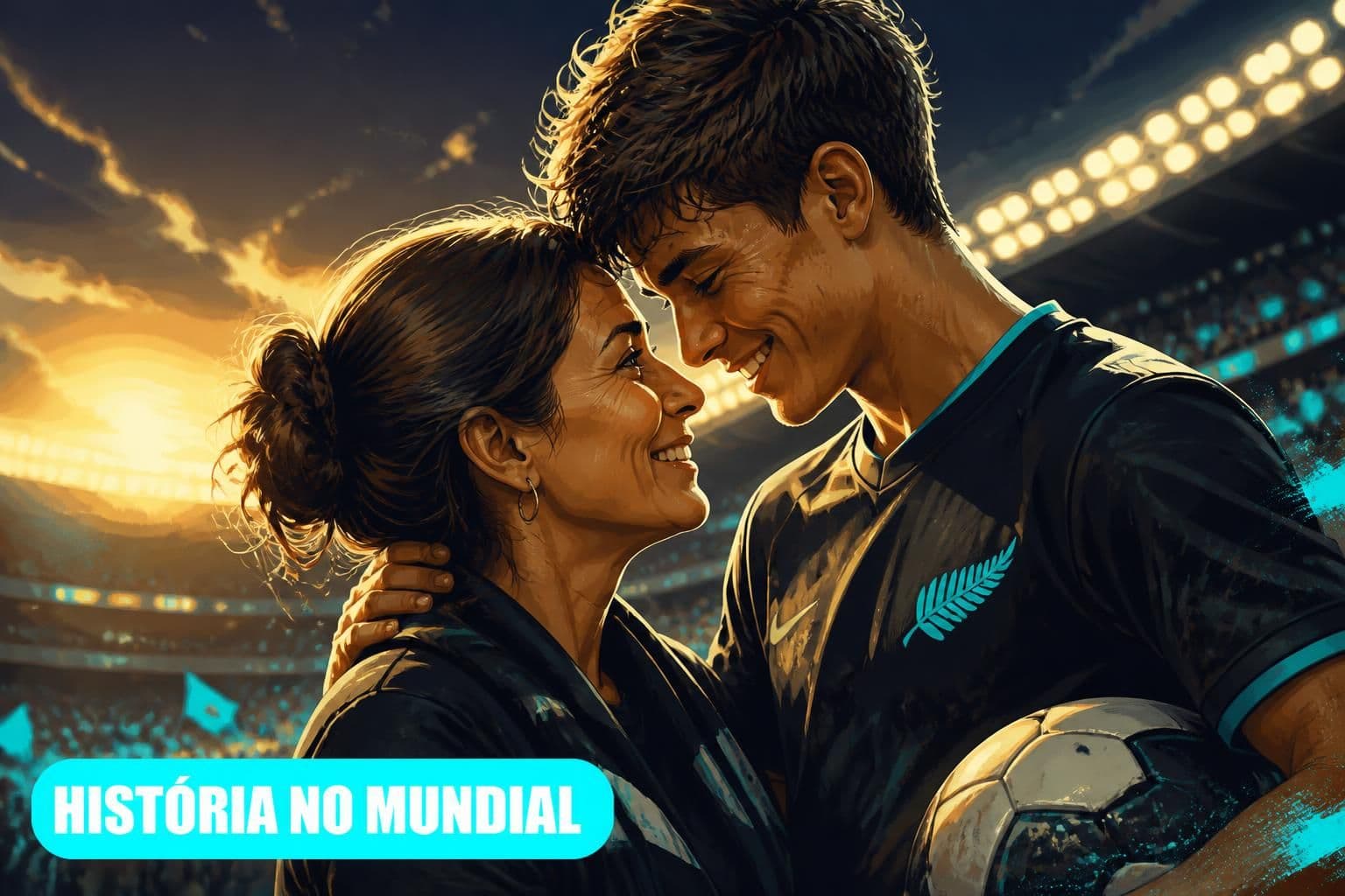 Mãe e filho fazem história na Copa do Mundo