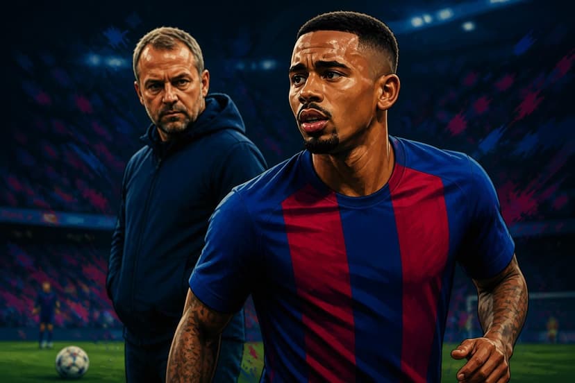 Jesus estreia no Barcelona contra o Valencia com Flick
