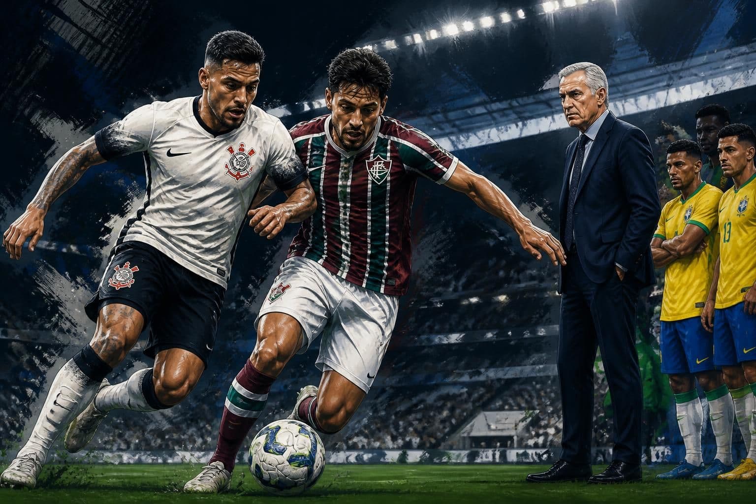 Fluminense e Corinthians: Duelo de novos volantes da Seleção