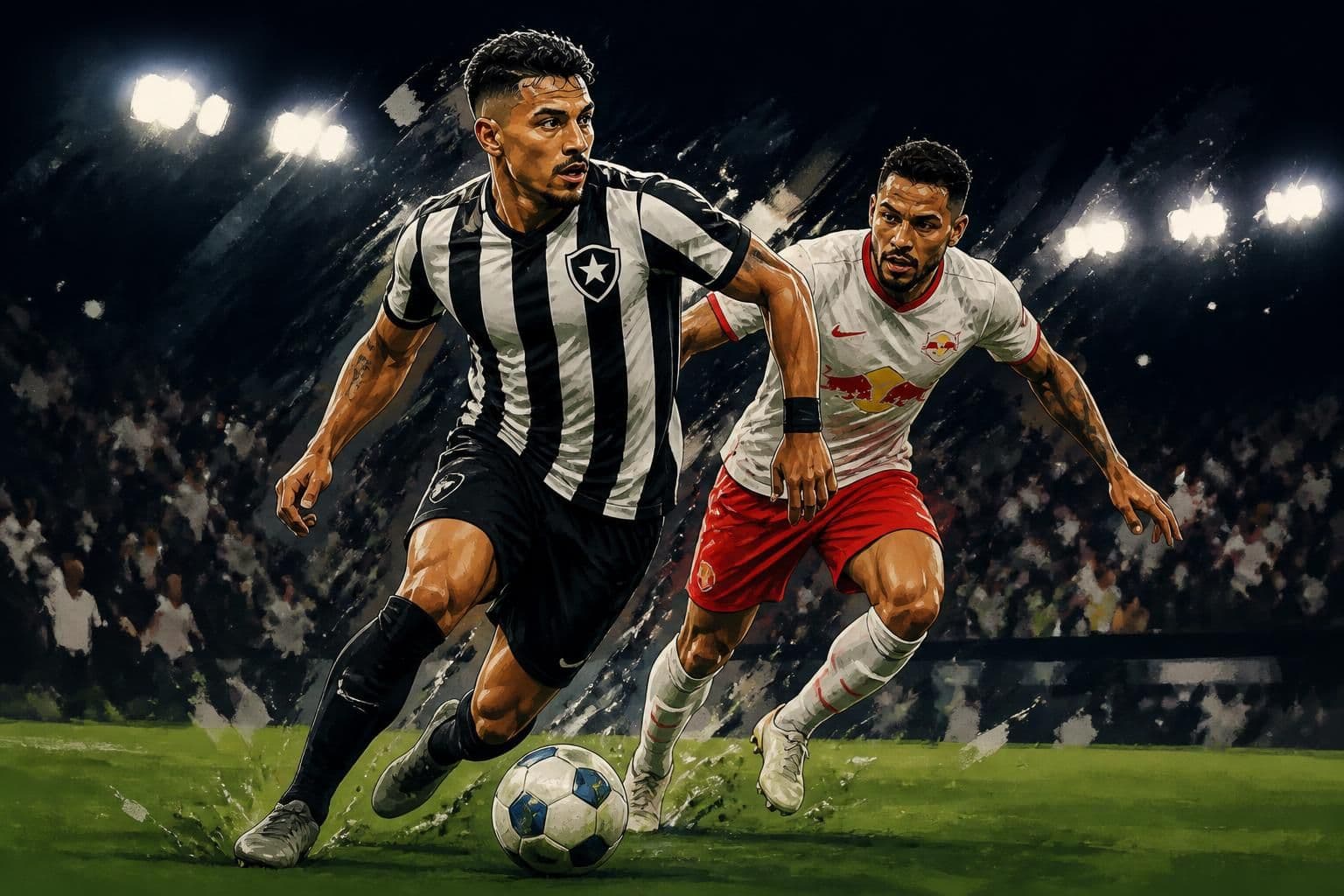 Tiquinho Soares reestreia pelo Botafogo e empata com Bragantino
