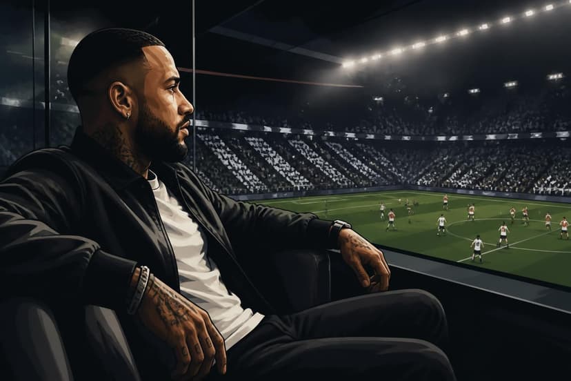 Memphis Depay acompanha jogo do Corinthians na Neo Química Arena