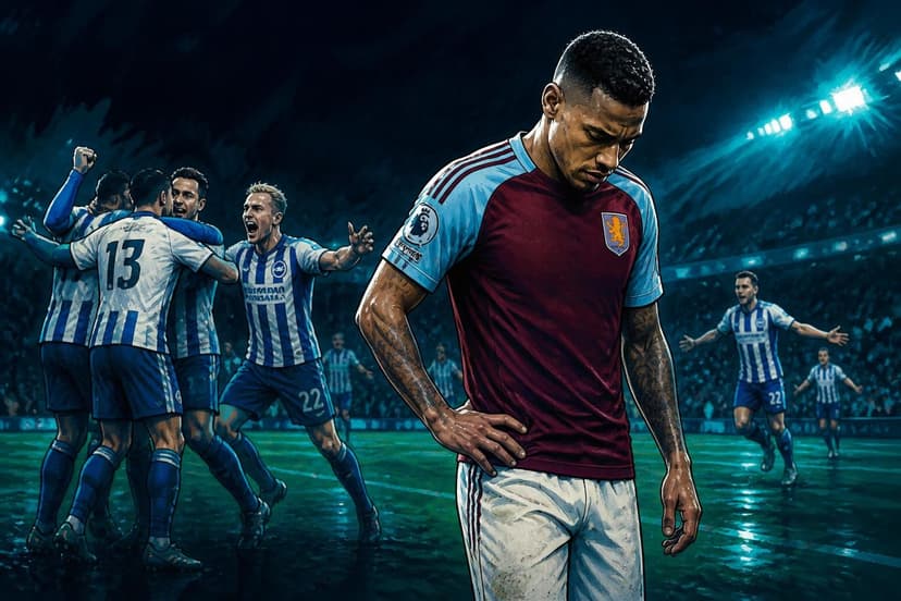 João Gomes é expulso e Aston Villa é goleado
