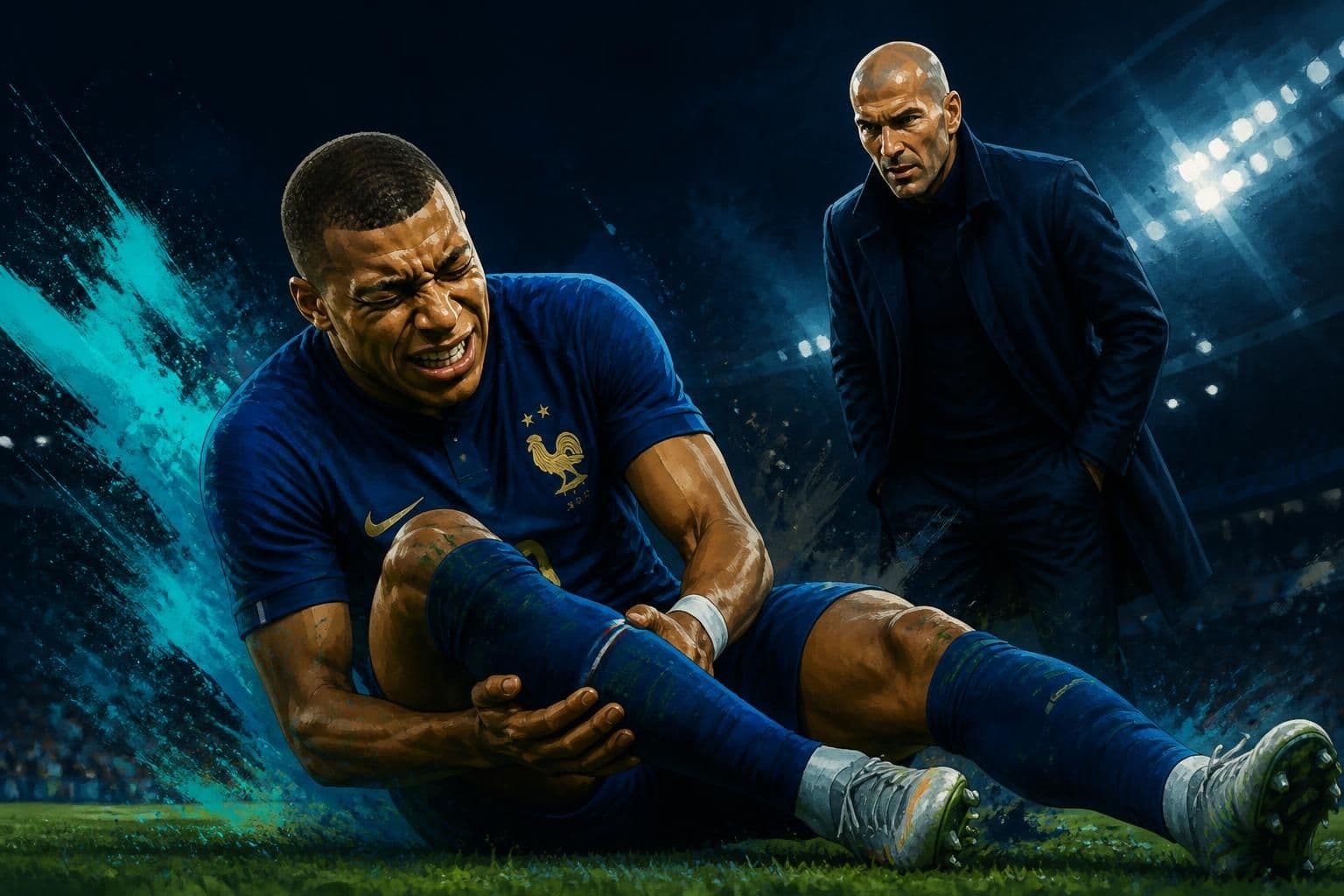 Zidane teme lesão de Mbappé após jogo da França