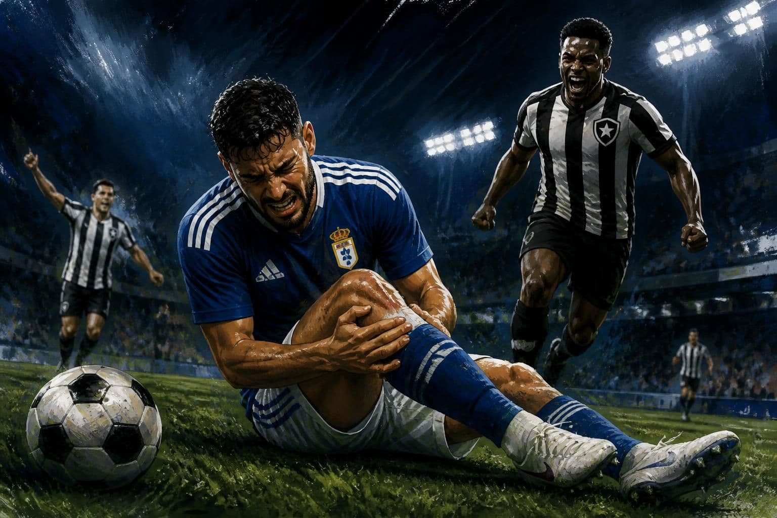 Chris Ramos sofre lesão grave no joelho no Real Oviedo