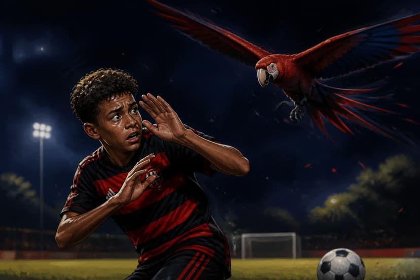 Zagueiro do Flamengo sofre ataque de arara na base