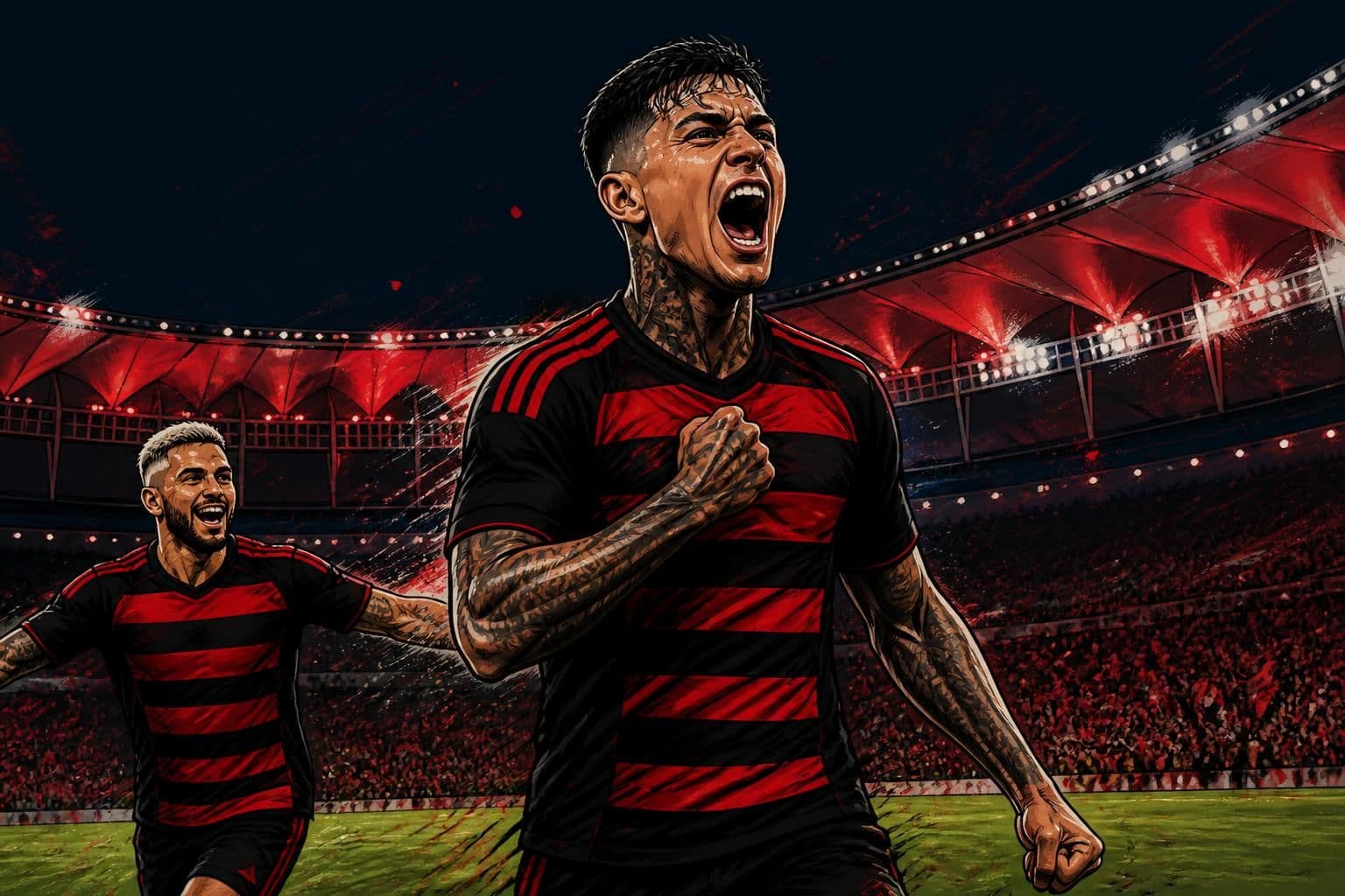Pulgar marca golaço e Flamengo vence o Vitória
