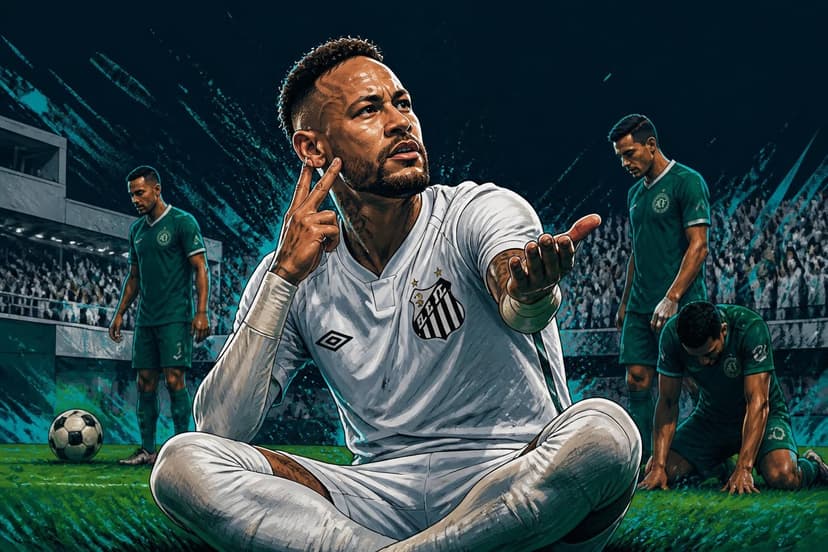 Neymar imita jogador de poker em gol do Santos