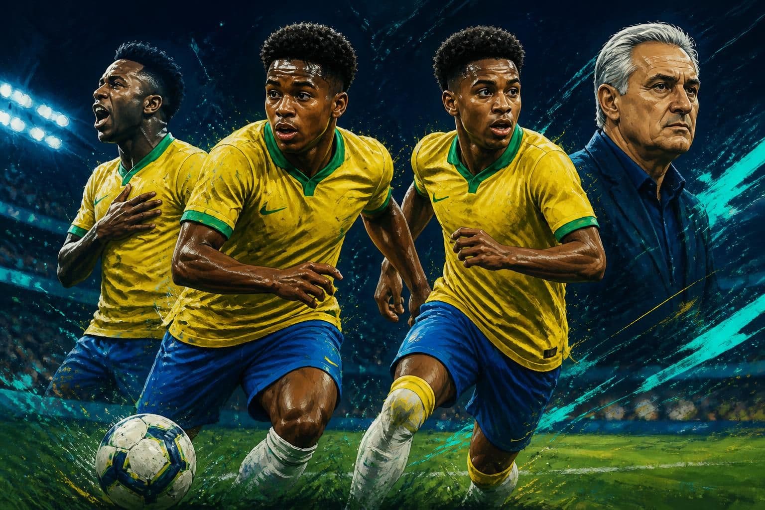 Seleção Brasileira deve usar Estêvão e Endrick contra Austrália