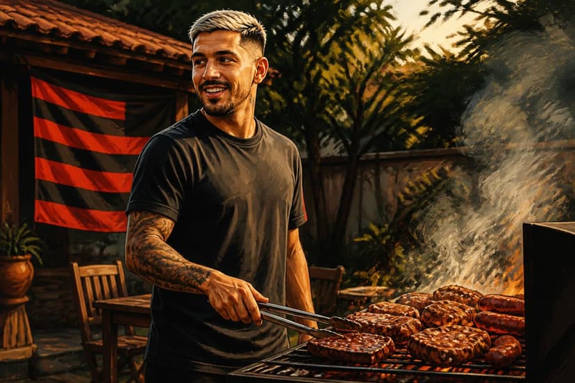 Arrascaeta divide opiniões com vídeo de churrasco no Instagram