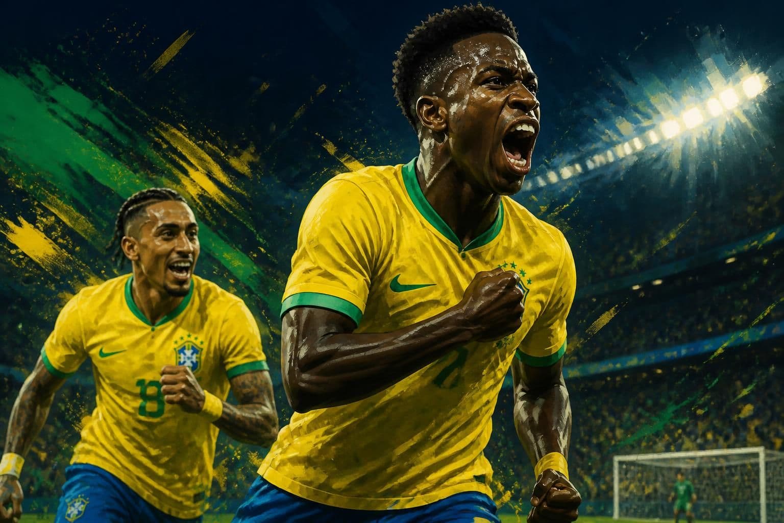 Brasil vence Austrália com gols de Raphinha e Vini Jr