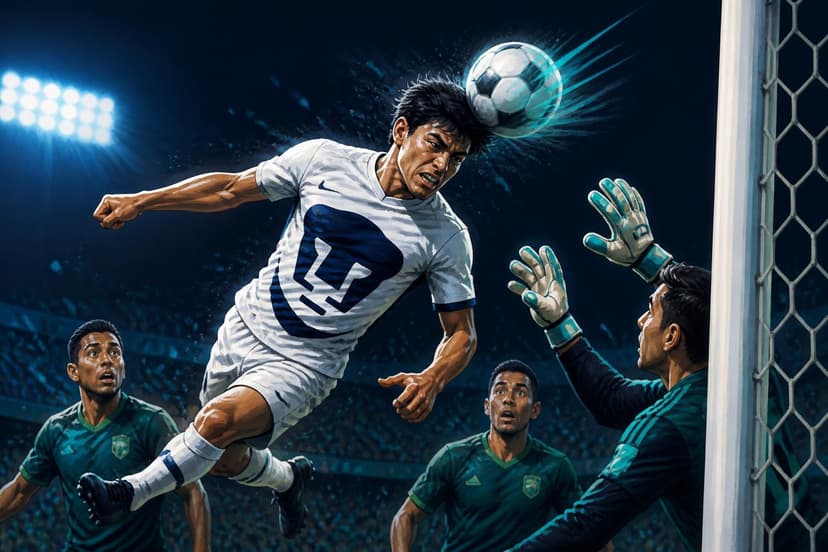 Juninho Pumas encerra jejum com gol de cabeça no México