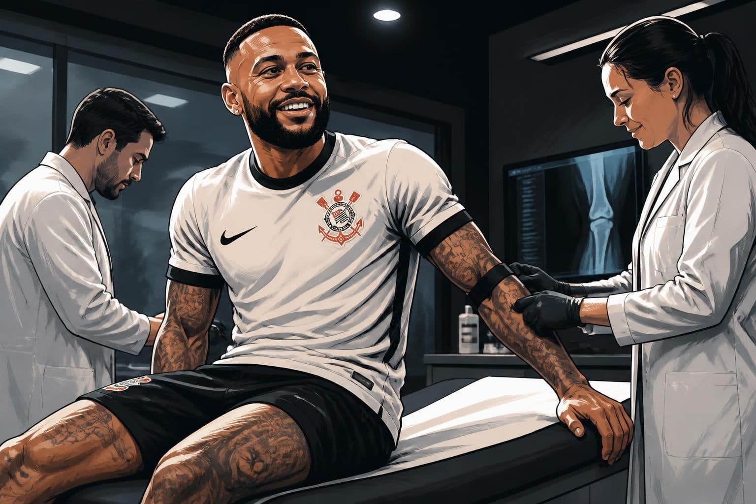 Memphis Depay passa em exames e renova com Corinthians