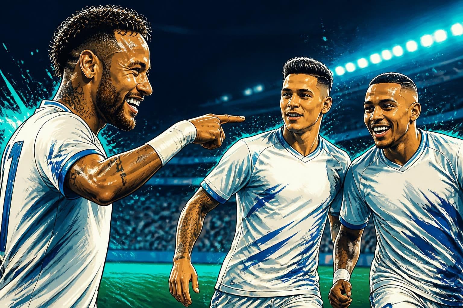 Santos dispara e conquista elenco de luxo com Neymar