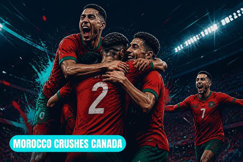 Marrocos vence Canadá por 3 a 0 e vai às quartas