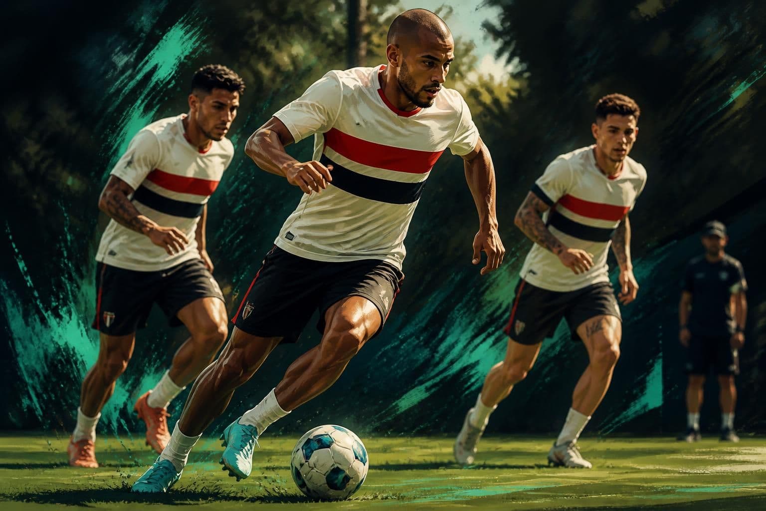 São Paulo treina para clássico contra o Santos