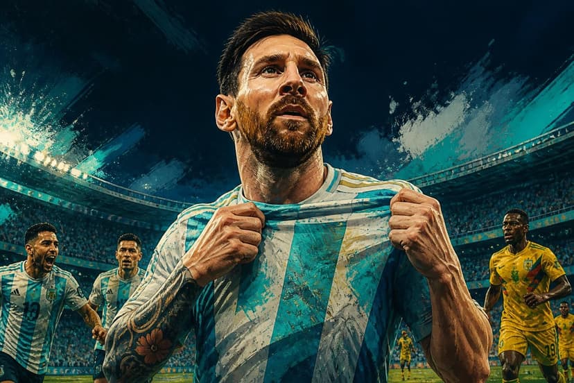 Messi apresenta camisa de despedida da Argentina