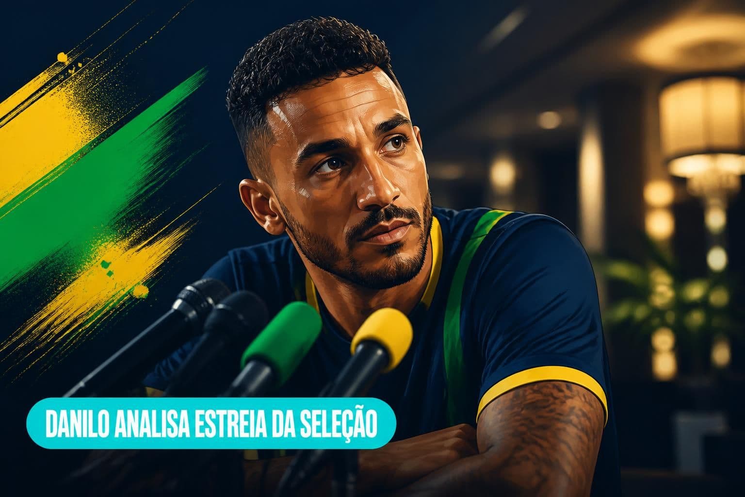 Danilo comenta estreia difícil da Seleção Brasileira na Copa