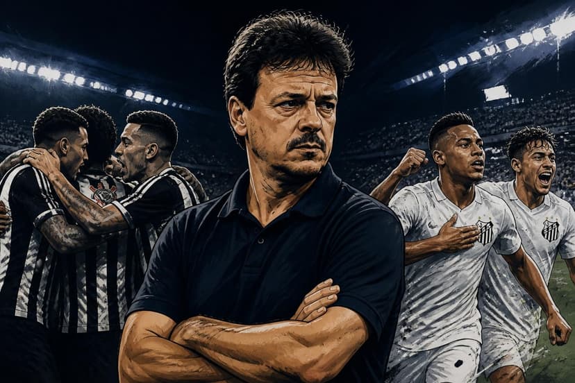 Corinthians perde para o Santos e não evolui sob Diniz