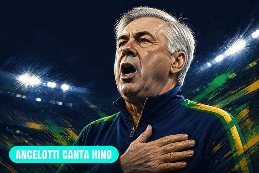 Ancelotti explica por que canta hino do Brasil