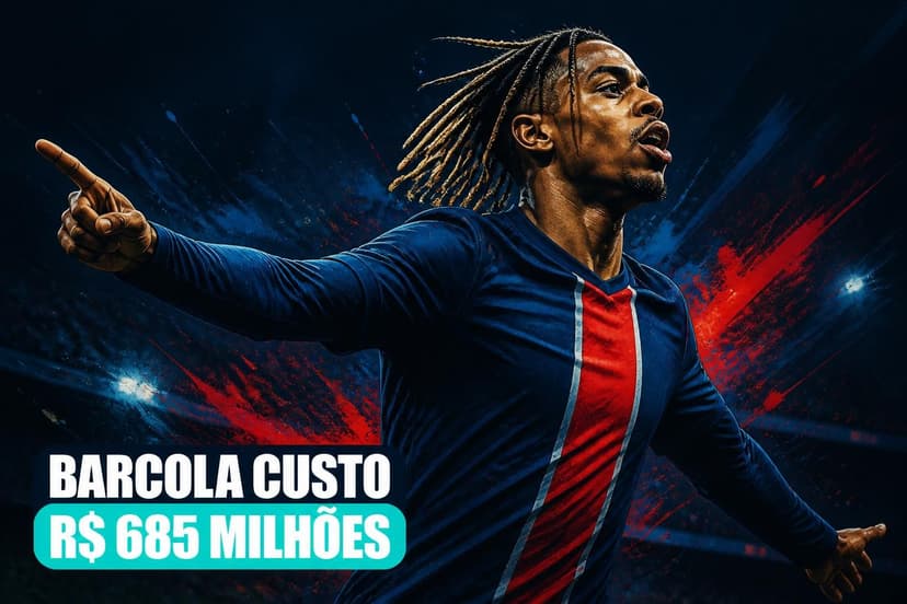 PSG valoriza Barcola em R$ 685mi apesar de não ser titular