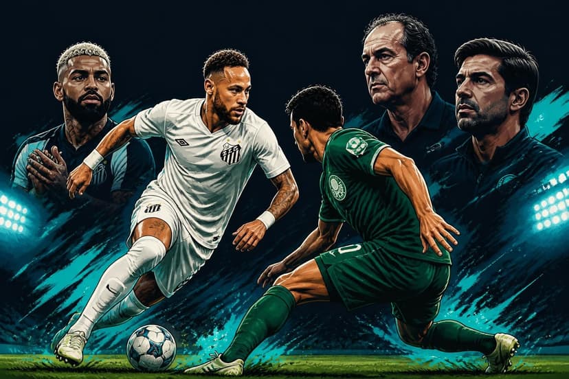 Santos x Palmeiras: Cuca escala Neymar e Gabigol; Abel saca Vitor Roque