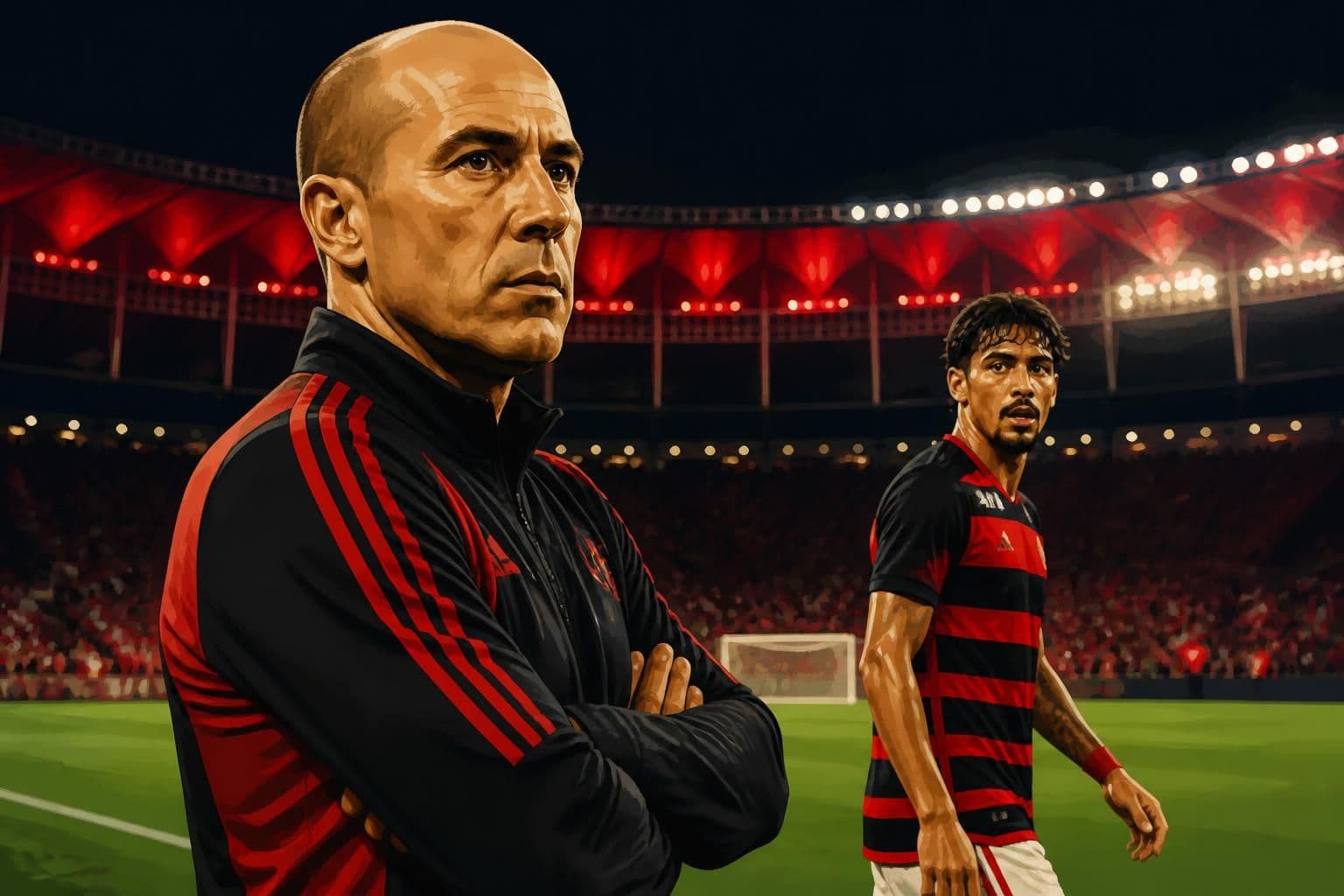 Flamengo testa ideias de Jardim contra o Vitória