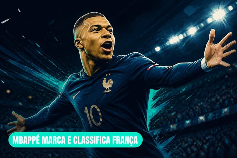 Mbappé classifica França e empata com Messi na artilharia
