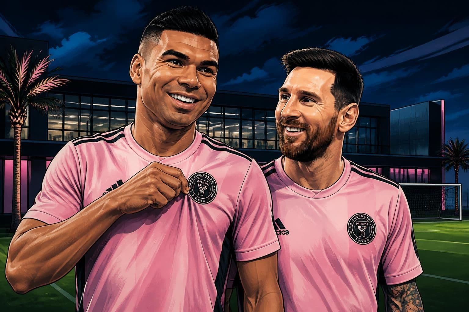 Casemiro é apresentado no Inter Miami e elogia Messi