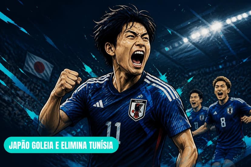 Japão goleia Tunísia por 4 a 0 na Copa do Mundo