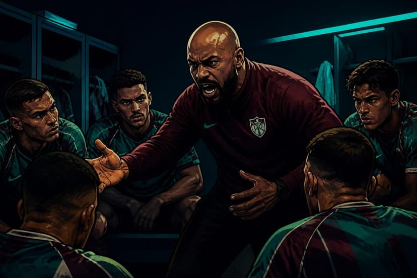 Marcão cobra jogadores no intervalo de Platense x Fluminense