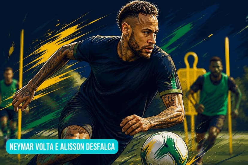 Neymar treina e Alisson desfalca Seleção Brasileira