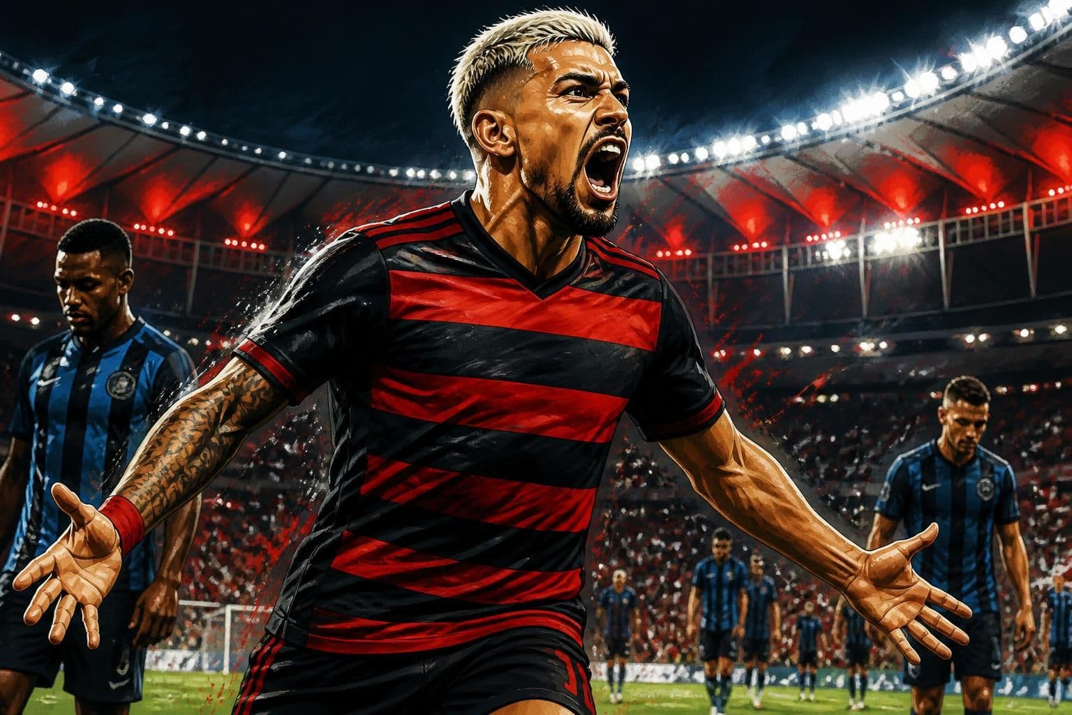 Arrascaeta decide para o Flamengo na Libertadores