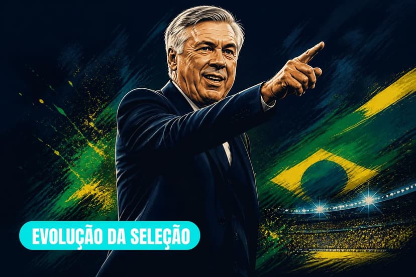 Ancelotti vê evolução da Seleção Brasileira na Copa