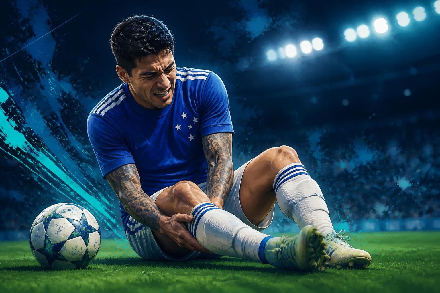 Lucas Romero deixa treino do Cruzeiro por lesão na panturrilha