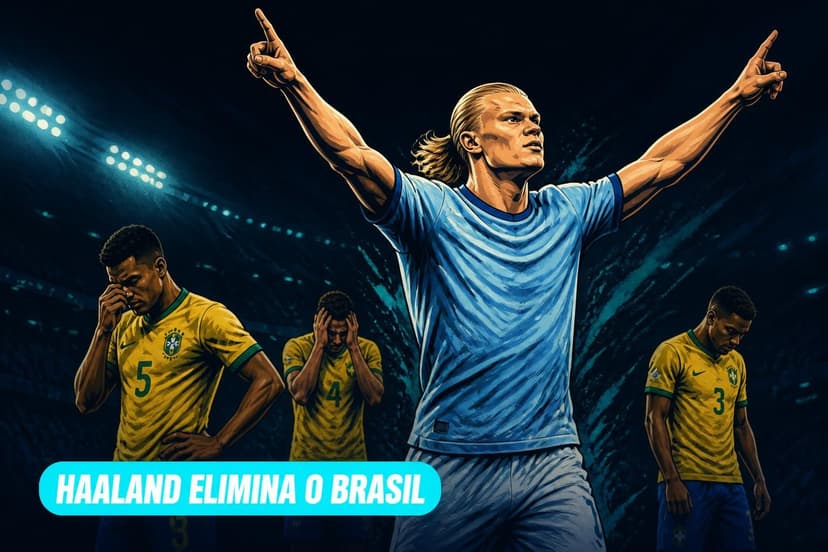 Brasil 1x2 Noruega: Haaland decide e elimina a Seleção