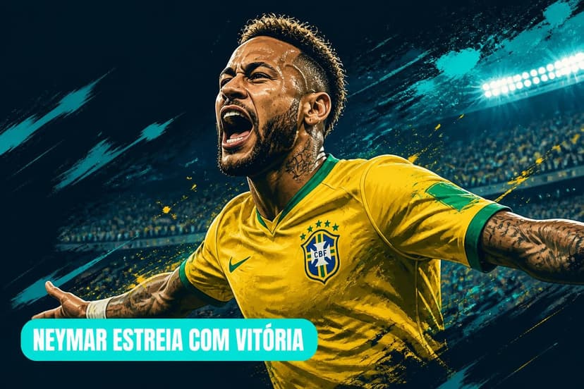 Brasil vence Escócia e Neymar estreia na Copa