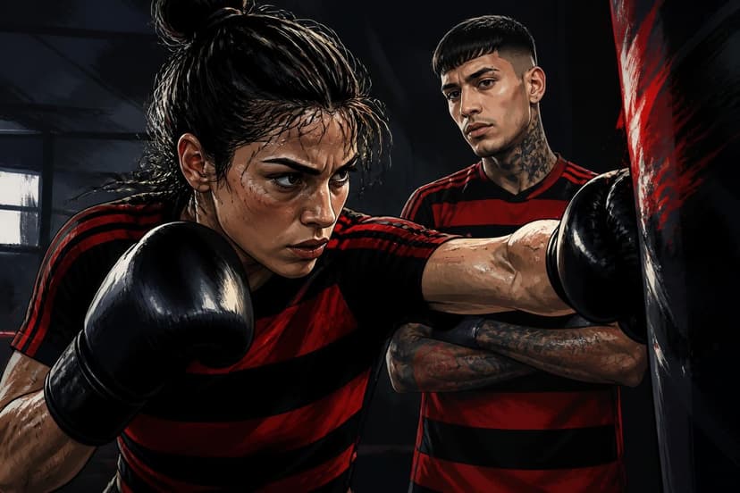 Boxeadora grega viraliza como sósia de Pulgar no Flamengo