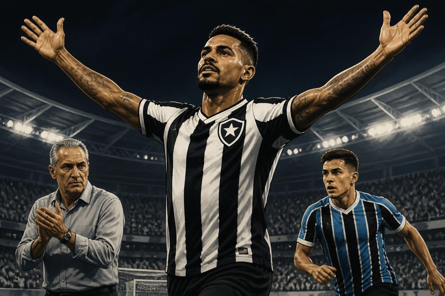 Botafogo vence Grêmio e Tite estreia no fim de semana