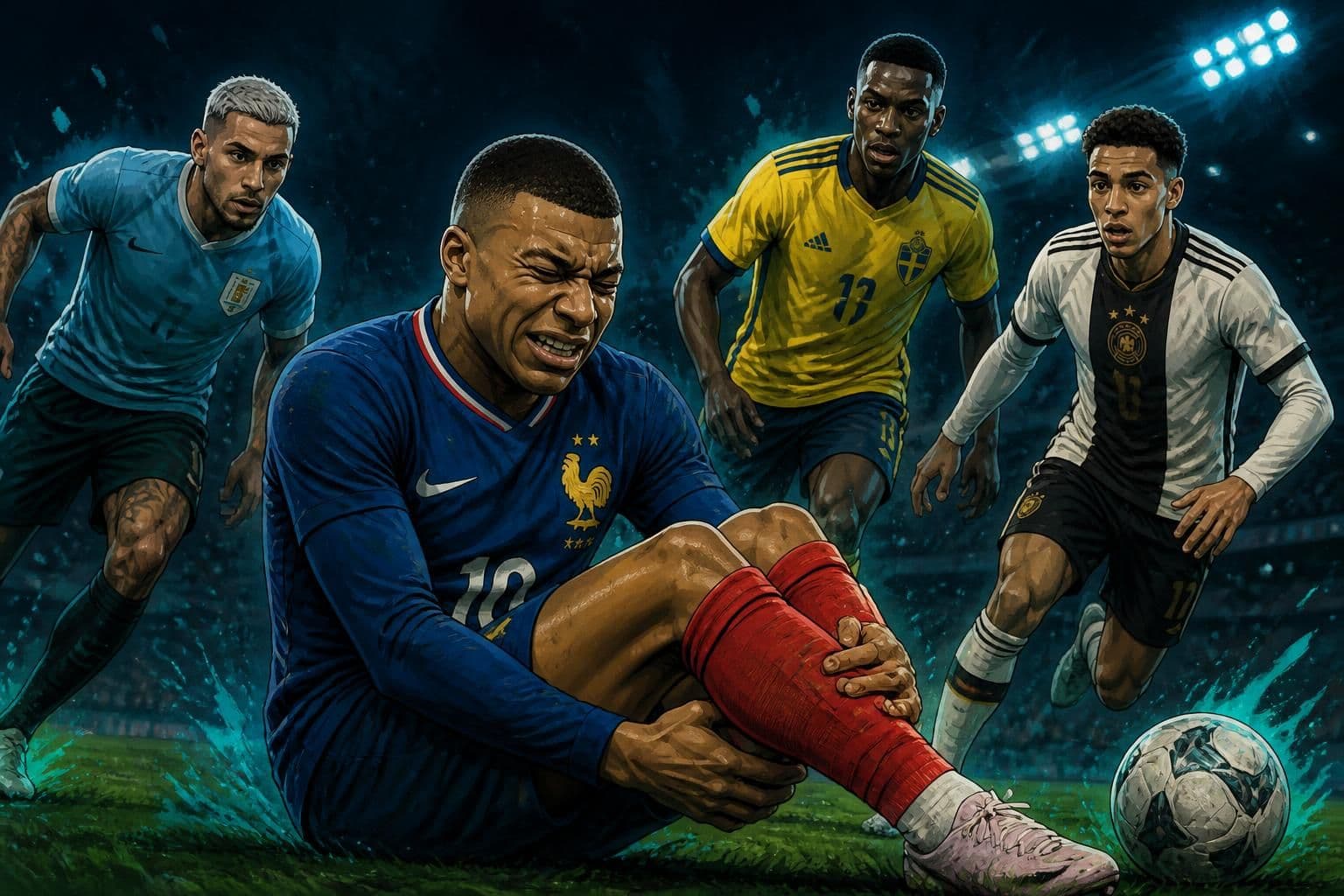 Arrascaeta, Mbappé e outros jogadores se lesionam na Data Fifa