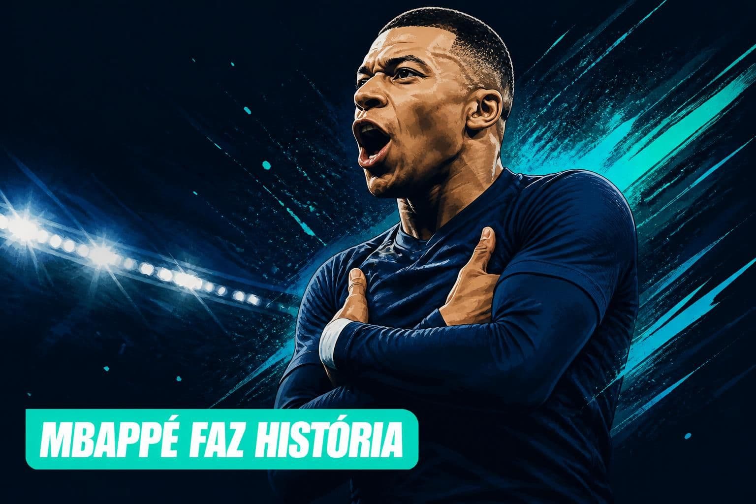 Mbappé faz história e França vence Iraque na Copa
